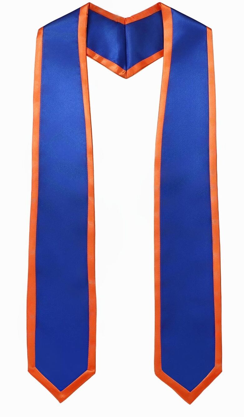 8155 Unisex Adult Graduation Honor Stole Classic End With Trim 72" Long